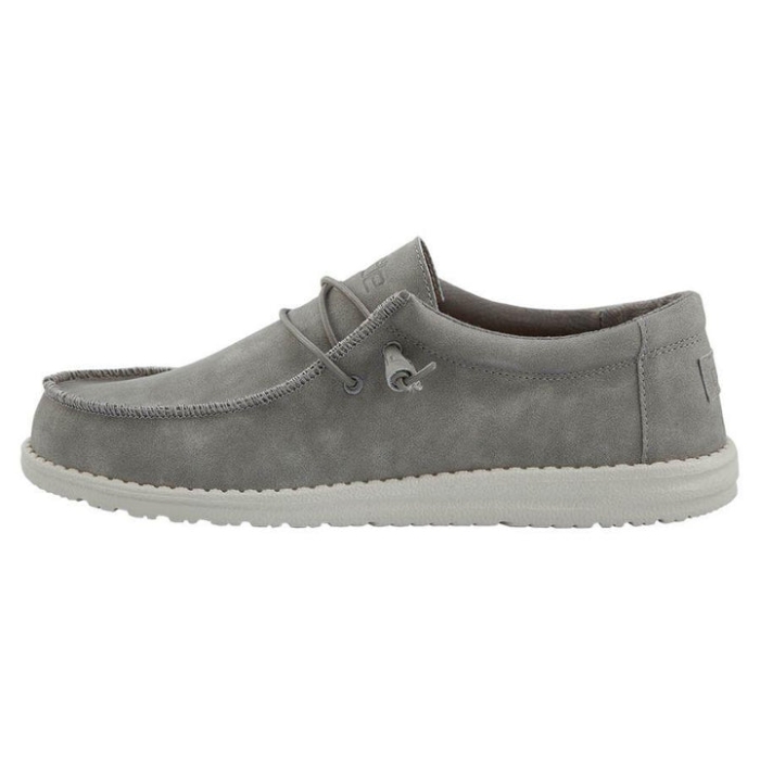 Hey Dude Grey Wally Leather [HDUDEAUSKU246] : Hey Dude Shoes Australia ...